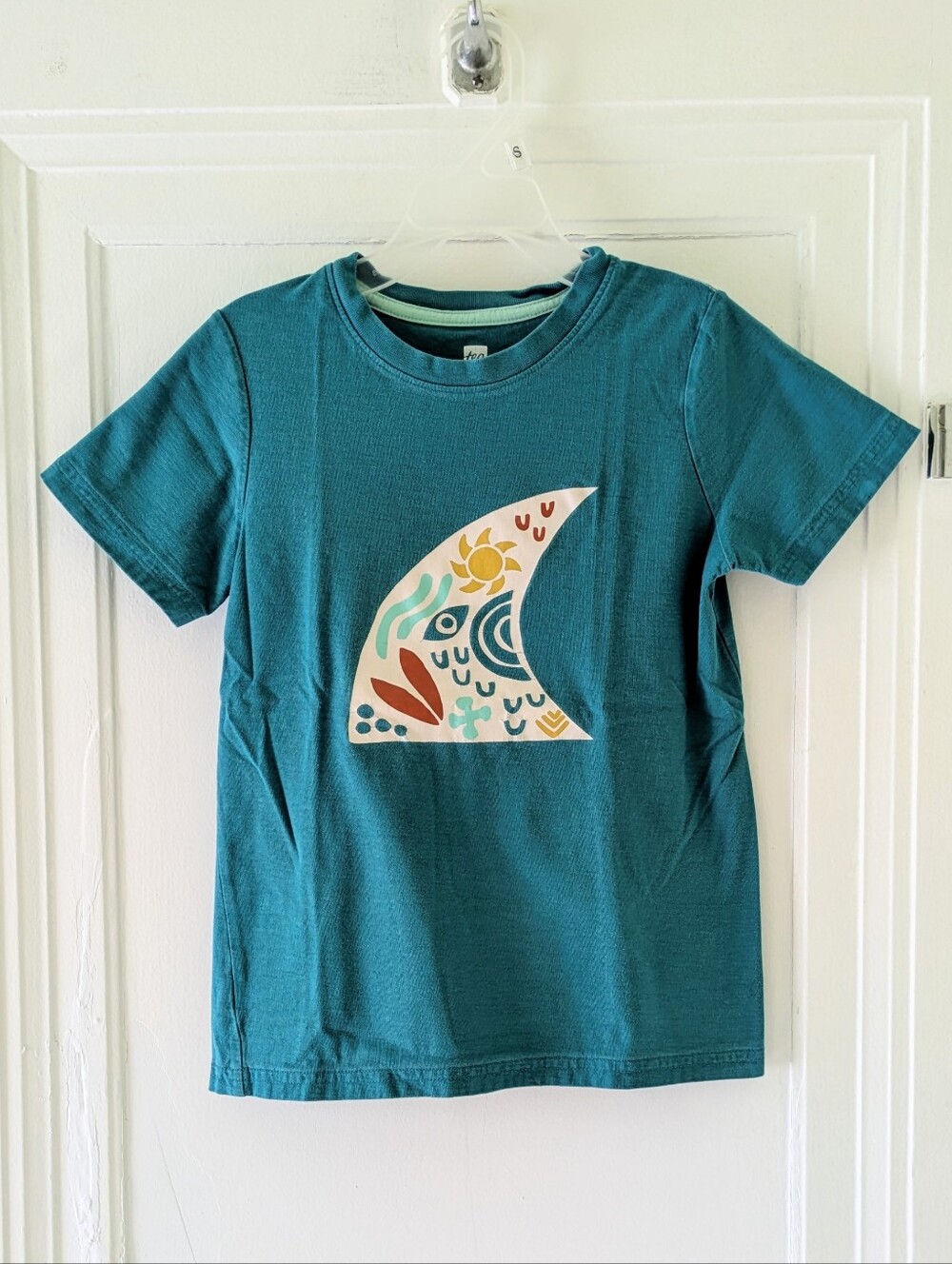Tea Collection Teal Wave-print Tee